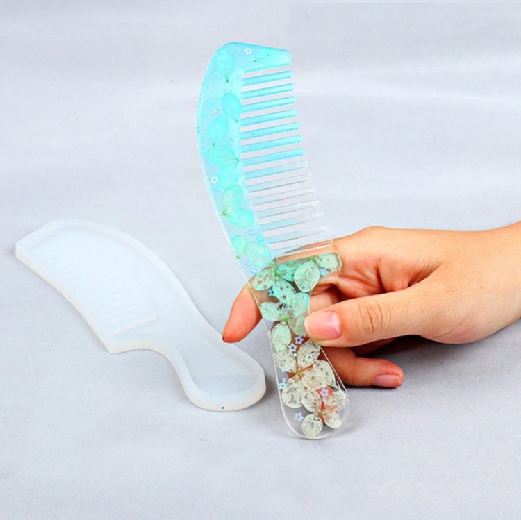 Силиконовый молд - Расческа с ручкой, 18x5см — картинка 5