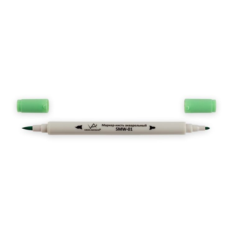 Акварельный маркер-кисть, 0.8 мм - 2 мм, кисть/круглое тонкое, светло-лаймовый (Pale Green), VISTA-ARTISTA