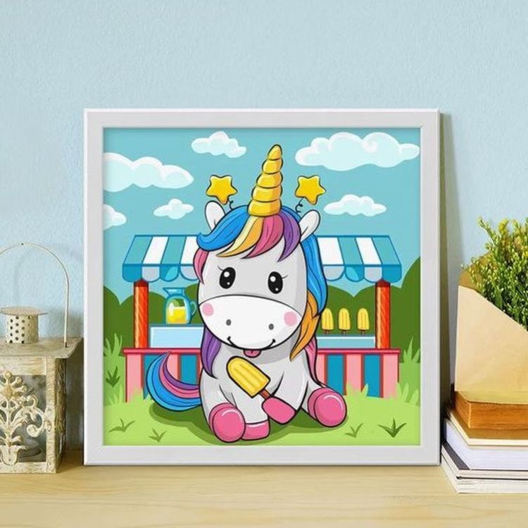 Алмазная вышивка «Единорог на ярмарке» — картинка 3