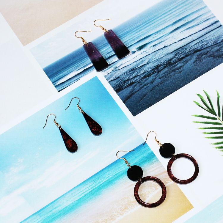 Набор для создания украшений из эпоксидной смолы «Серьги #3», FancyOn — картинка 2