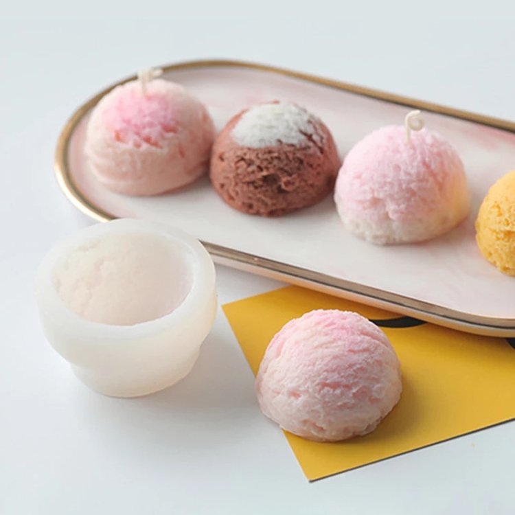 Силиконовый молд - Шарик мороженого, d6,5см 1 шт. — картинка 2