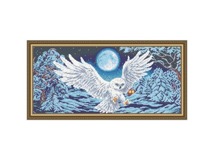 Рисунок на ткани «Полярная сова»