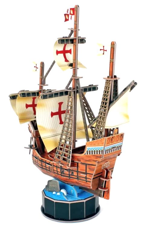 3D пазл CubicFun «Корабль Санта-Мария» — картинка 2