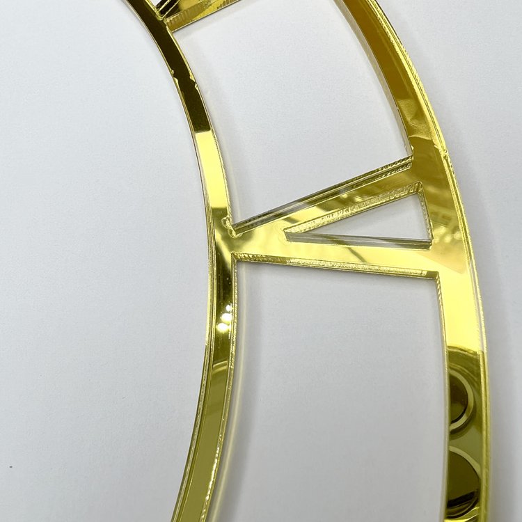 Зеркальный циферблат Золото №2, 25 см, Epoxy Master — картинка 3