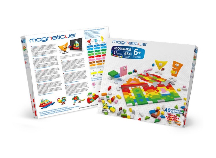 Магнитная мозаика (654 элемента, 11 цветов) — картинка 2