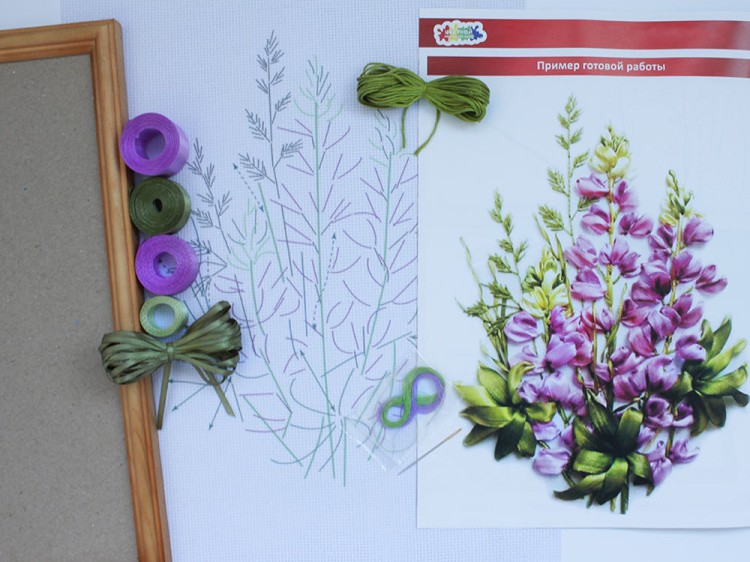 Вышивка лентами «Соцветие» — картинка 2