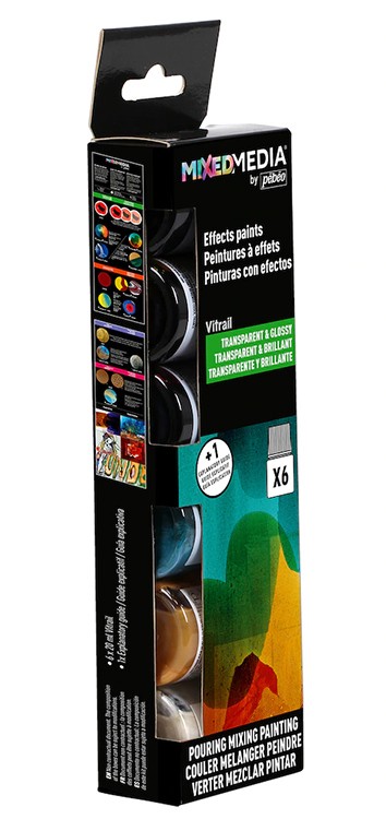 Набор красок Mixed Media - Vitrail, 6 цв. — картинка 2