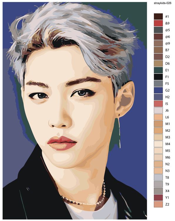 Картина по номерам «Stray Kids Стрей Кидс: Феликс 6» — картинка 3