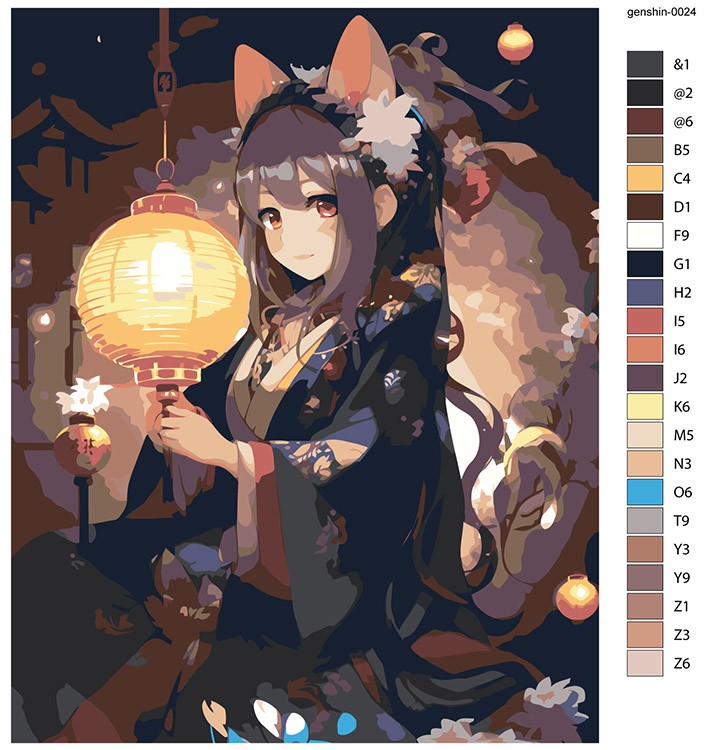 Картина по номерам «Genshin Impact Геншин Импакт: Аяка 3» — картинка 2