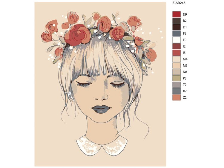 Картина по номерам «Цветочный венок» — картинка 2