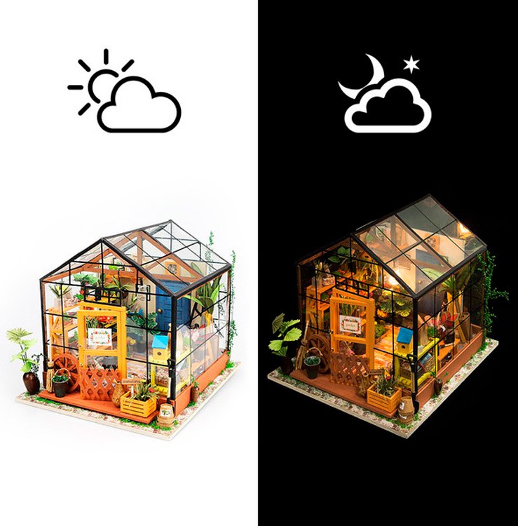 Набор для создания миниатюры (румбокс) «Цветочная Оранжерея» — картинка 4