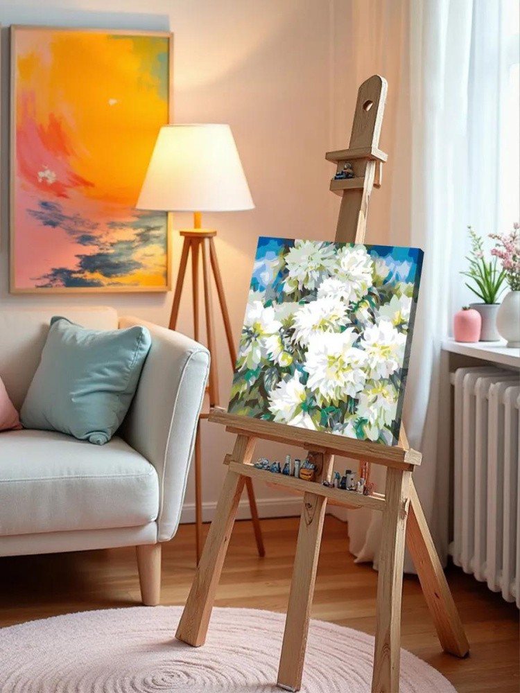 Картина по номерам «Хризантемы» — картинка 9