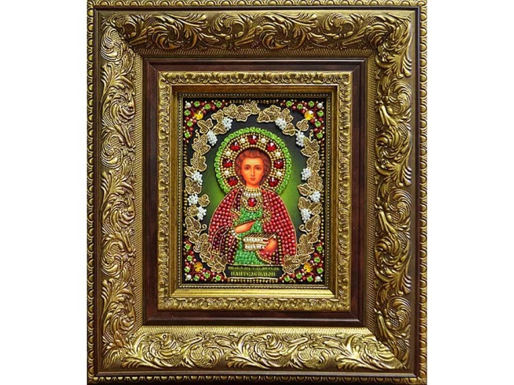 Набор вышивки хрустальными камнями «Святой Пантелеймон» — картинка 2