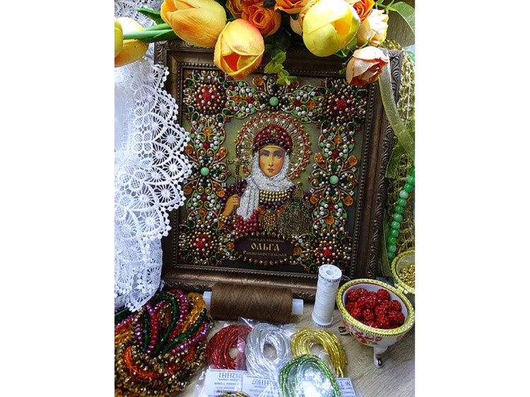 Набор вышивки хрустальными камнями «Святая Ольга» — картинка 8