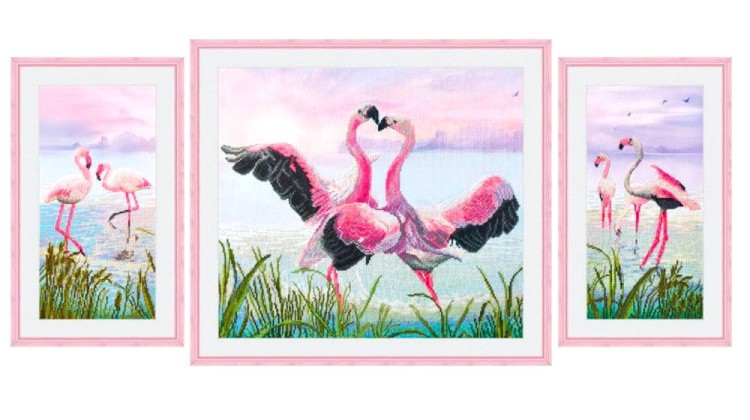 Набор для вышивания «Танец фламинго»