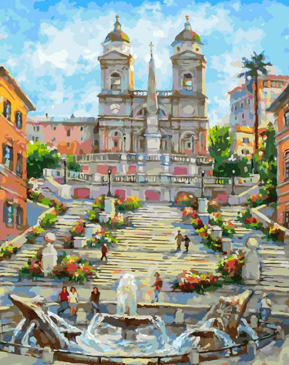 Картина по номерам «Рим. Испанская лестница»