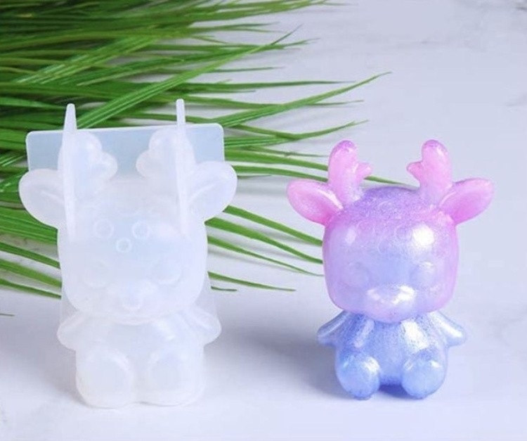 Силиконовый молд Epoxy Master олененок, 8х6 см — картинка 4