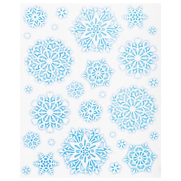 Украшение для окон и стекла «Голубые снежинки 3» — картинка 2