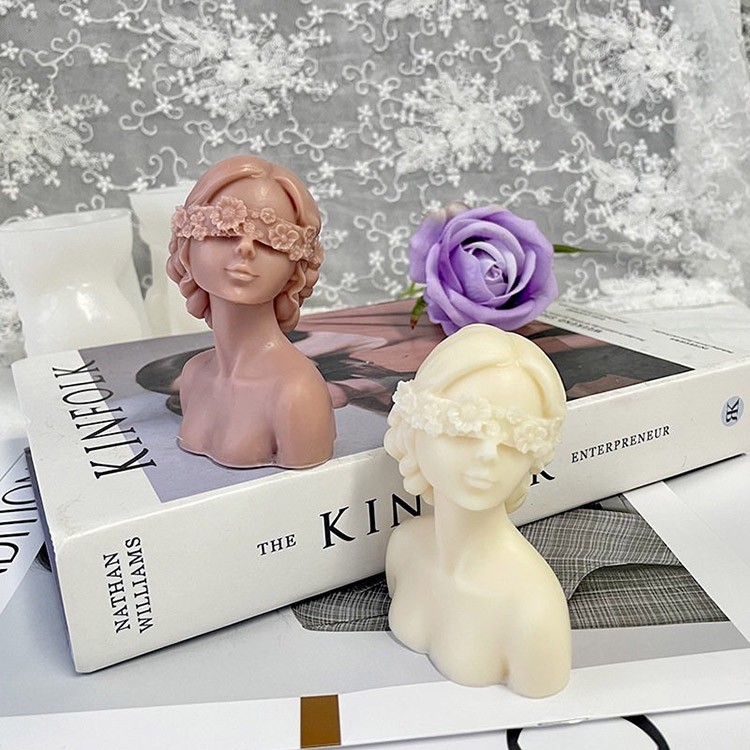 Силиконовый молд - Свеча фигура девушки, 10x8см, 1 шт. — картинка 7