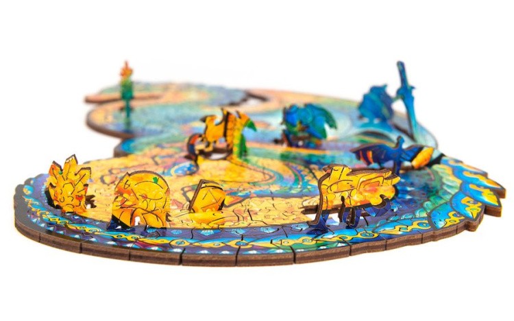 Деревянный пазл Unidragon «Оберегающий Дракон», размер M (А4) — картинка 7