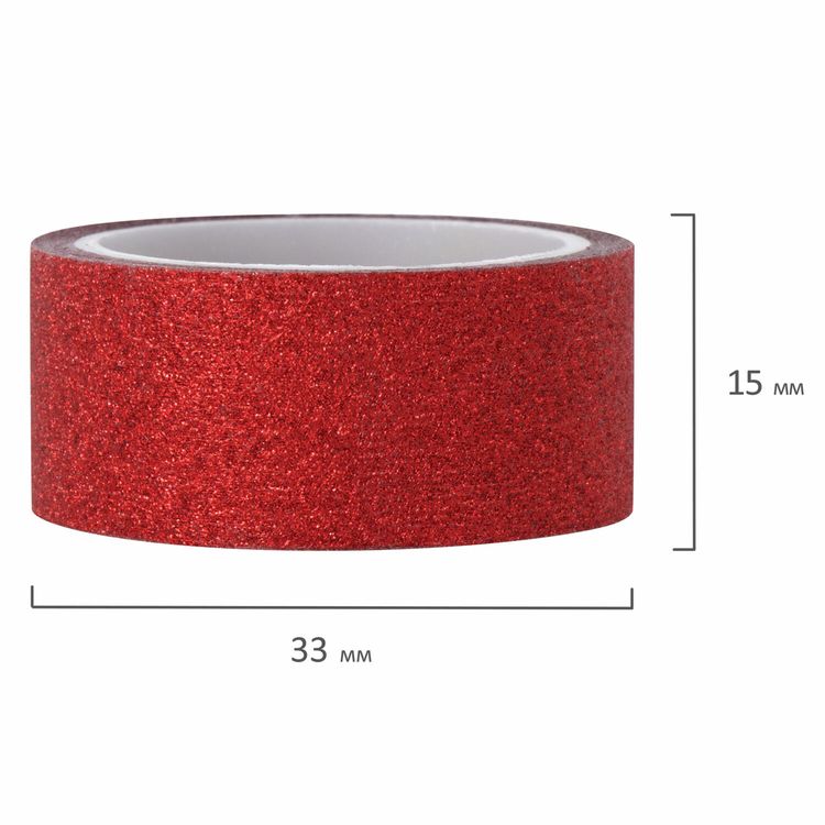 Клейкие ленты декоративные с блестками «Интенсив», 7 цветов, 15 мм х 3 м — картинка 5