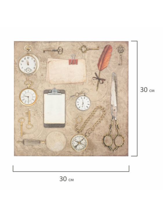 Бумага для скрапбукинга 30х30 см «Ретро», 12 дизайнов — картинка 8