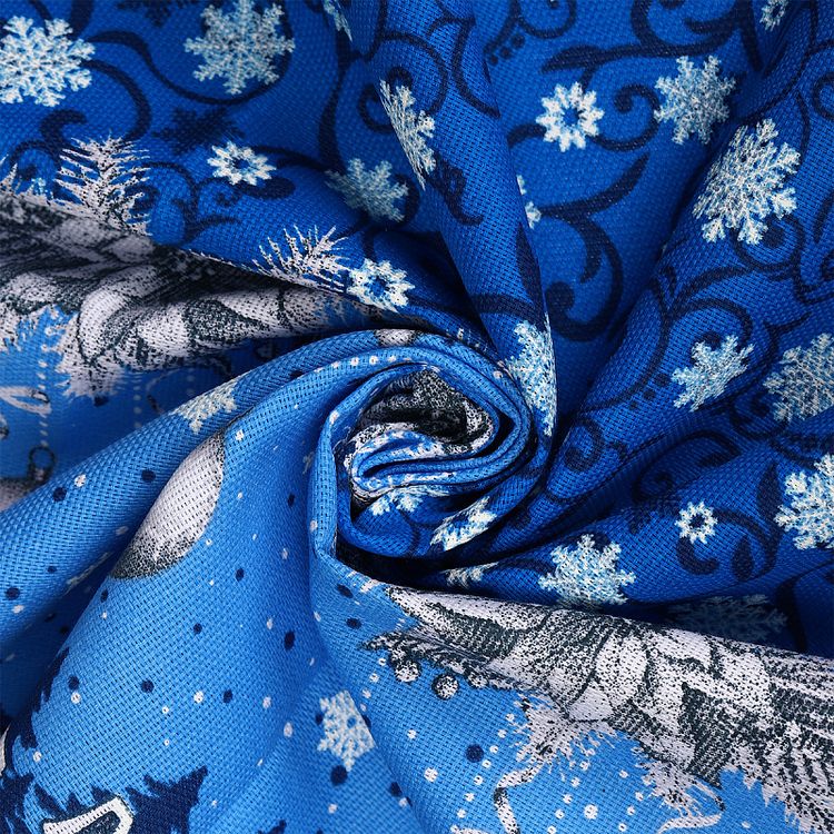 Ткань Рогожка, 5 м x 150 см, 165 г/м², цвет: новогодний принт, IDEAL — картинка 2