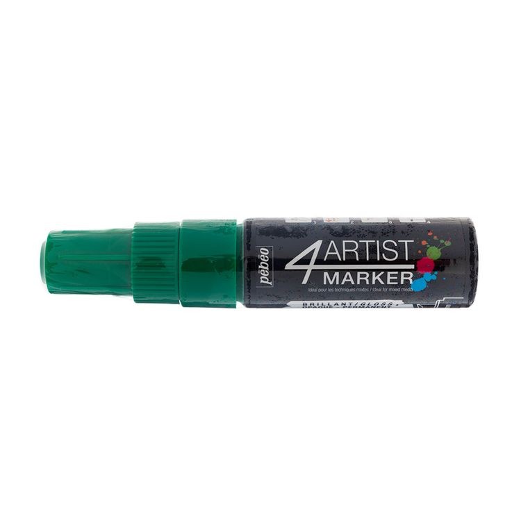 Маркер художественный 4Artist Marker на масляной основе, 8 мм, перо скошенное, темно-зеленый, PEBEO
