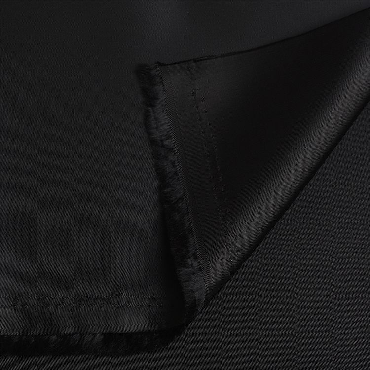 Ткань подкладочная Поливискоза нарезка, 10 м, ширина 145 см, 86 г/м², цвет: черный, IDEAL — картинка 2