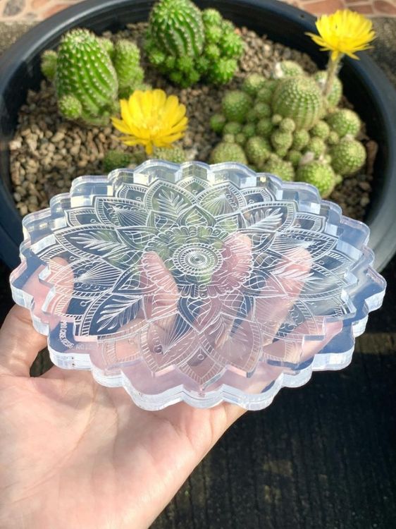 Силиконовый молд Epoxy Master подстаканник мандала, d 12 см — картинка 5