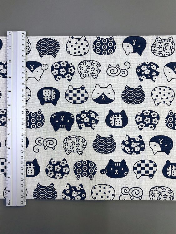 Ткань льняная, 1 м x 150 см, 140 г/м², цвет: белый, принт, TBY — картинка 6