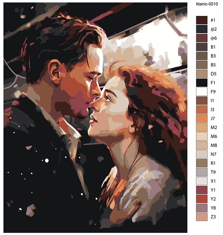 Картина по номерам «Титаник: Джек и Роза арт» — картинка 2