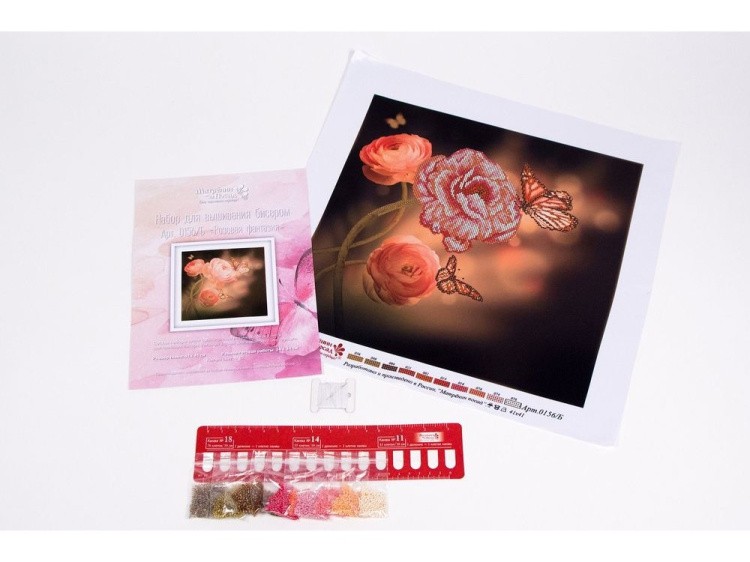 Набор вышивки бисером «Розовая фантазия» — картинка 3