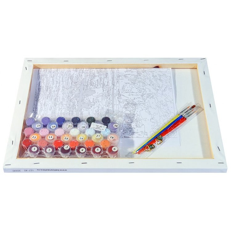 Картина по номерам «Рыбалка на озере» — картинка 3