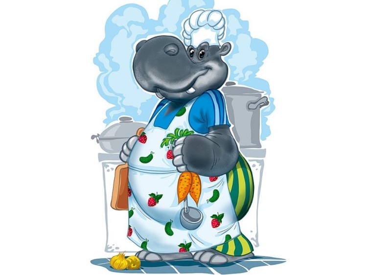 Фигурка для раскрашивания «Бегемот повар» — картинка 3