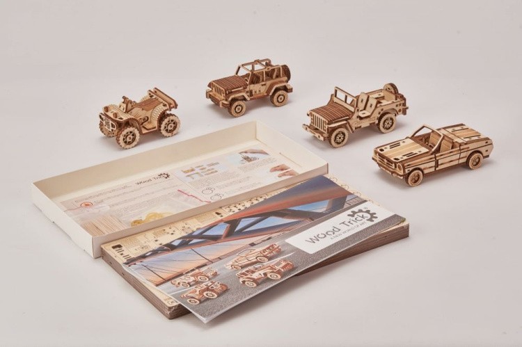 Механический 3D-пазл из дерева Набор машинок, Wood Trick
— картинка 7