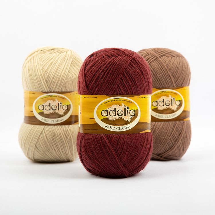 Пряжа Adelia JAKE CLASSIC (02), чёрный, 5 шт. по 100 г — картинка 3