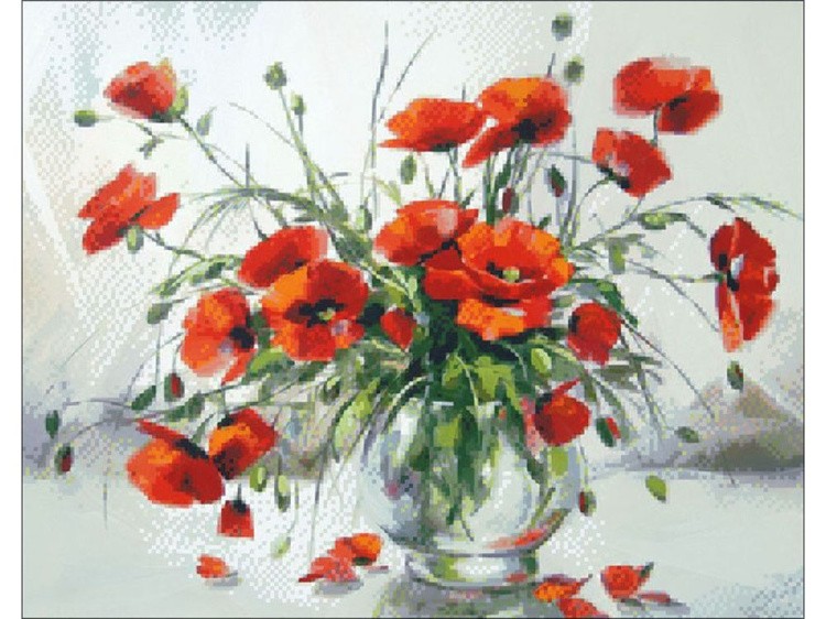 Алмазная вышивка «Любимые маки» — картинка 2
