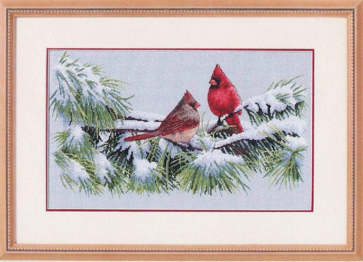 Набор для вышивания «Зимние кардиналы» — картинка 2
