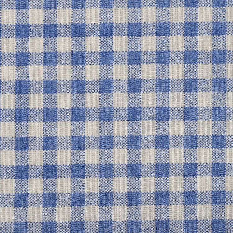 Ткань Лен, 140 г/м², 5 м x 150 см, цвет: голубой, принт клетка, TBY — картинка 4