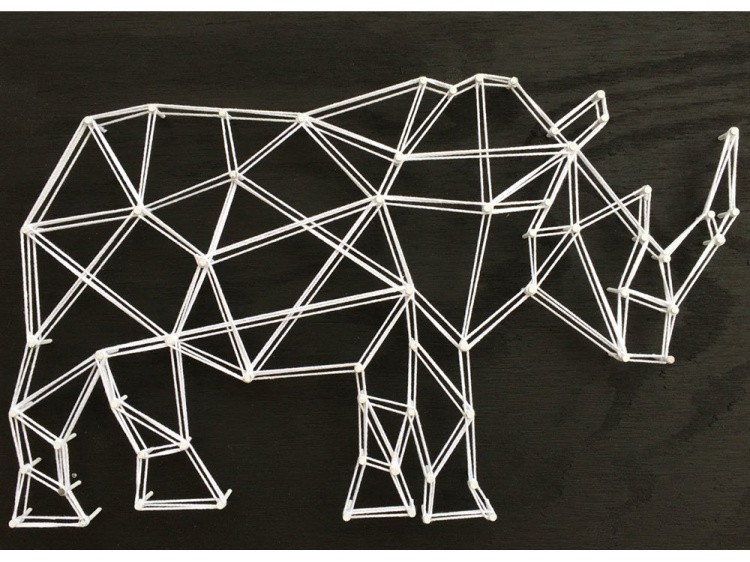 Набор для творчества STRING ART «Носорог полигональный»