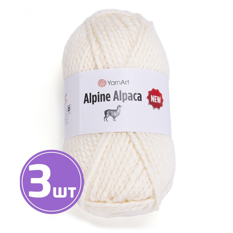 Пряжа YarnArt Alpine Alpaca New (Альпина альпака нью) (1433), суровый, 3 шт. по 150 г