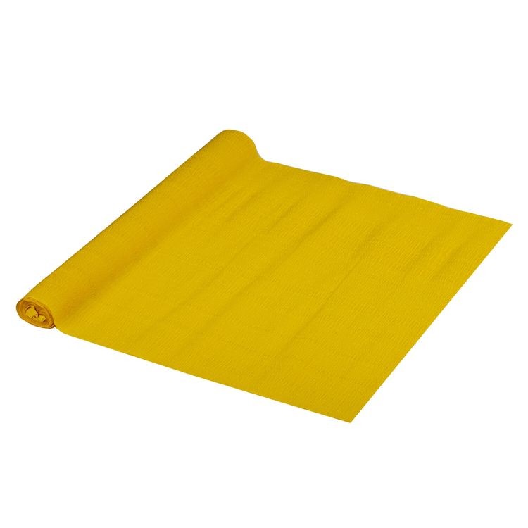 Бумага гофрированная (креповая), 110 г/м2, ярко-желтая, 50х250 см, ОСТРОВ СОКРОВИЩ — картинка 2