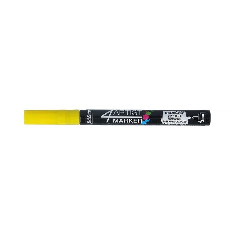 Маркер художественный 4Artist Marker на масляной основе, 2 мм, круглое перо, желтый, PEBEO