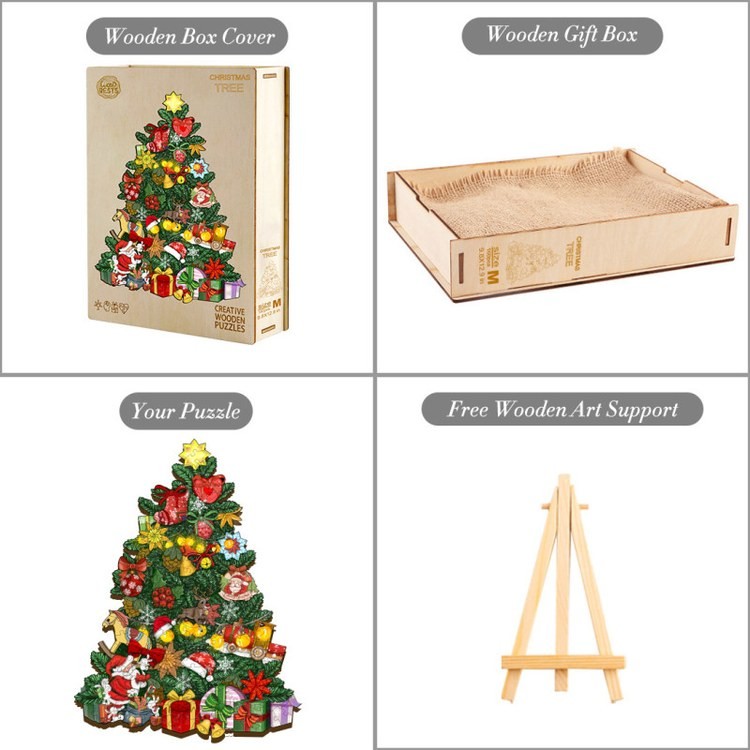 Деревянные пазлы «Новогодняя Елка XL», Woodbests — картинка 5