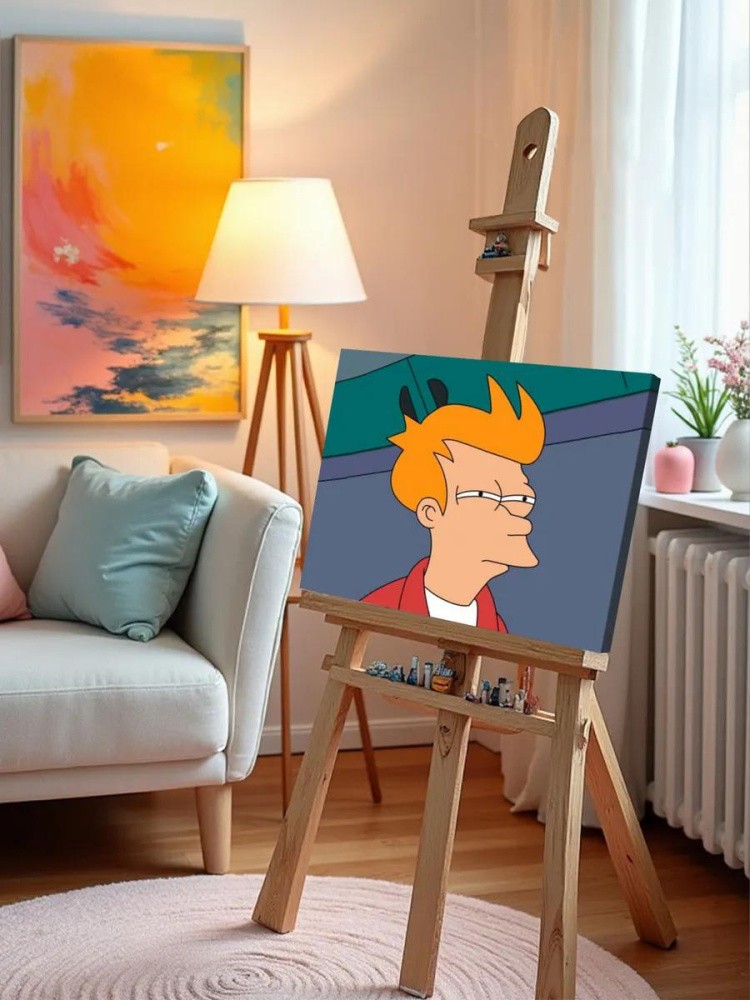 Картина по номерам «Мем: Футурама - Подозрительный Фрай» — картинка 9