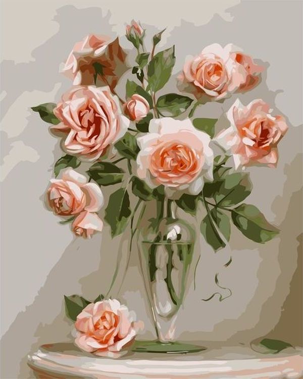 Картина по номерам «Букет роз»