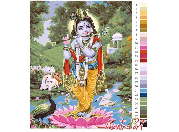 Картина по номерам «Кришна» — картинка 2