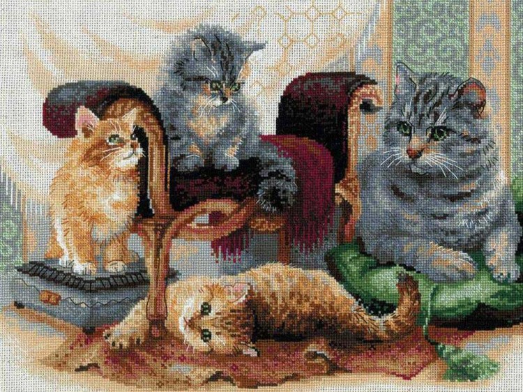 Набор для вышивания «Кошачье семейство»