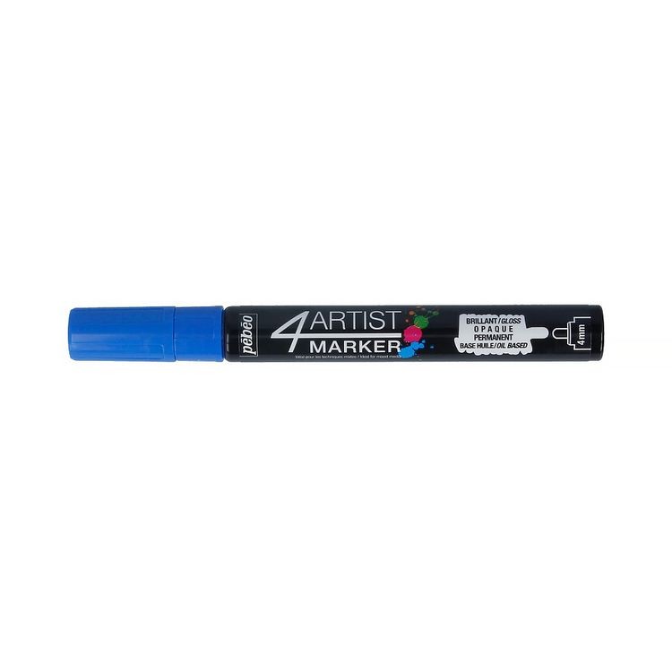 Маркер художественный 4Artist Marker на масляной основе, 4 мм, круглое перо, синий, PEBEO